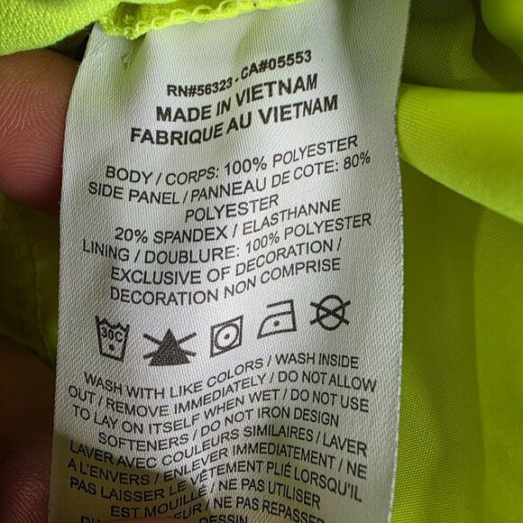 Womens Nike Air Neon Green Dri-Fit Running Shorts Lined Polyester Stretch Size M - Picture 5 of 11